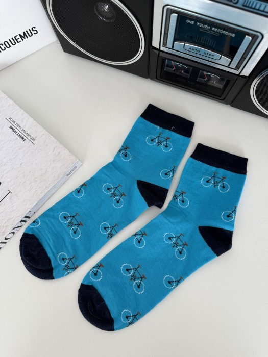 Men's Bicycles pattern short socks 1153.051