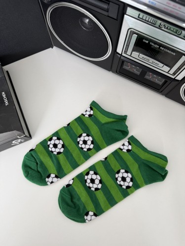 Men's Balls & Stripes pattern low ankle socks 1108.055