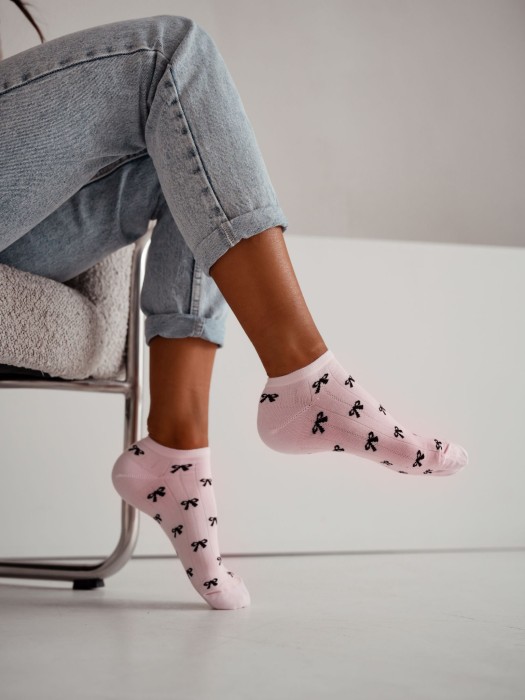 Women's Little bows pattern low ankle socks 1146.087