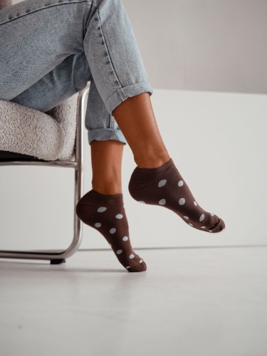 Women's Dots pattern low ankle socks 1146.088