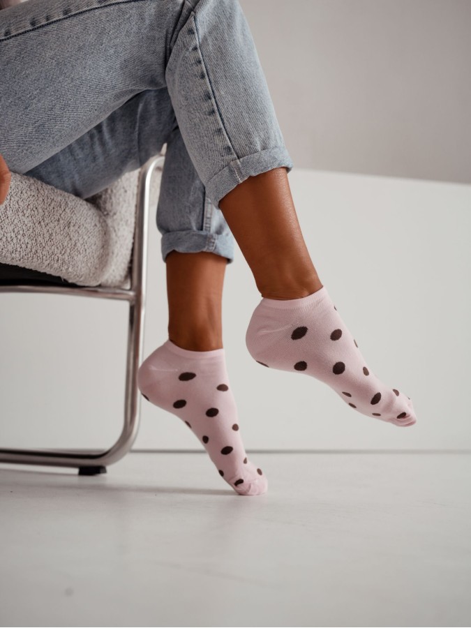 Women's Dots pattern low ankle socks 1146.088