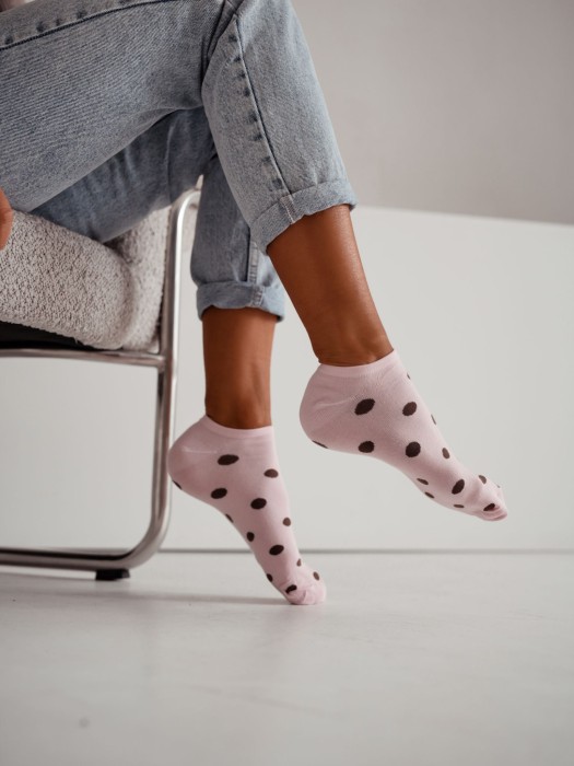Women's Dots pattern low ankle socks 1146.088