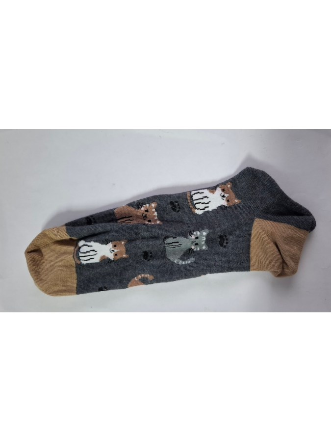 Women's Cats pattern low ankle socks 1146.065