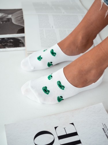 Cotton Small Frogs pattern invisible socks 0576.031