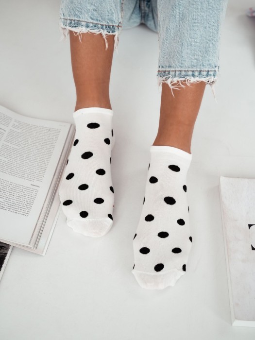 Women's Dots pattern low ankle socks 1146.088