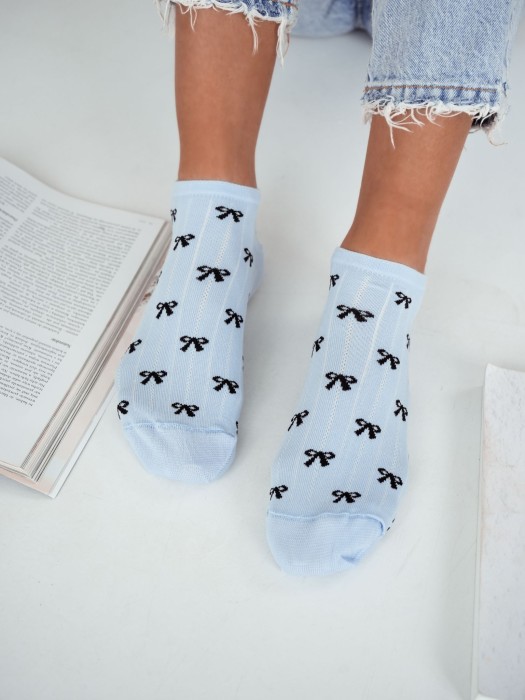 Women's Little bows pattern low ankle socks 1146.087
