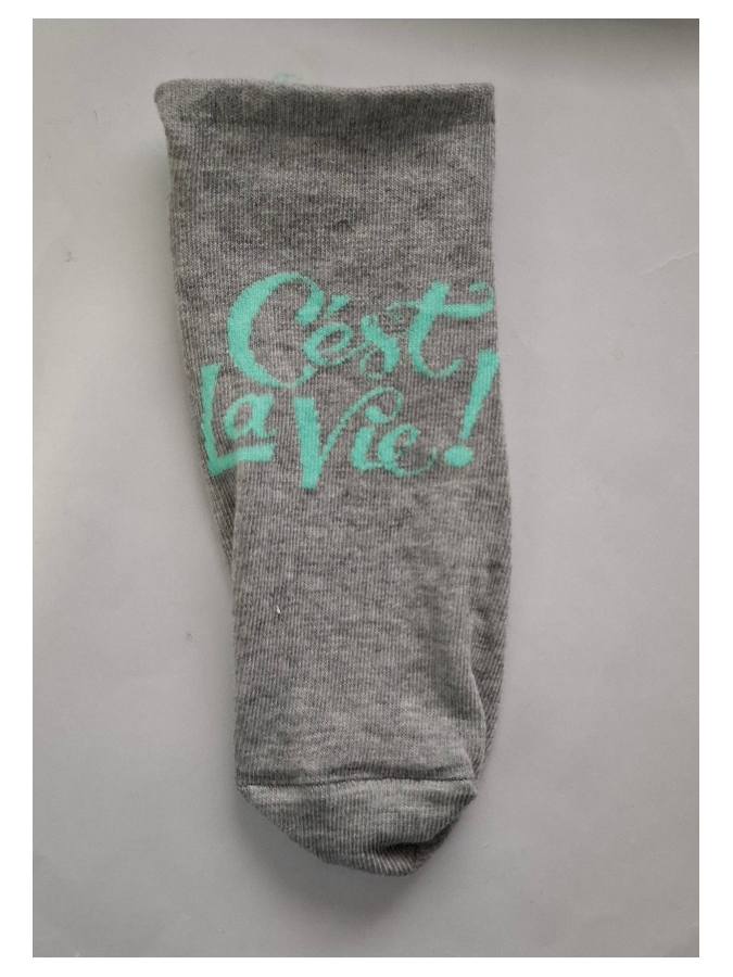 Women's 'C'est La Vie!' pattern low ankle socks...
