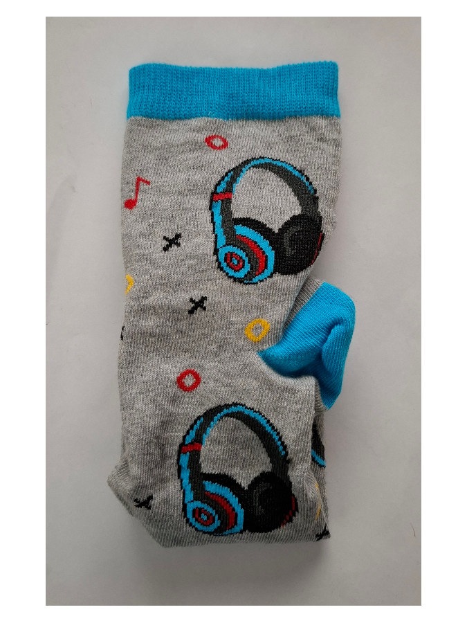 Men's Headphones pattern short socks 1153.052
