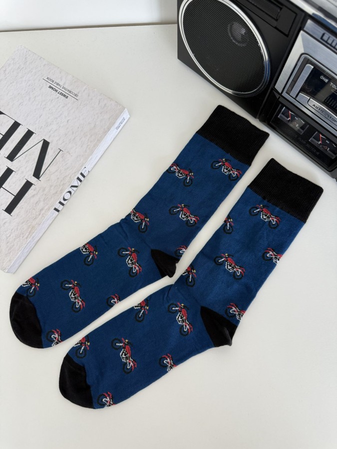 Men's Motorcycles pattern socks 0125.057