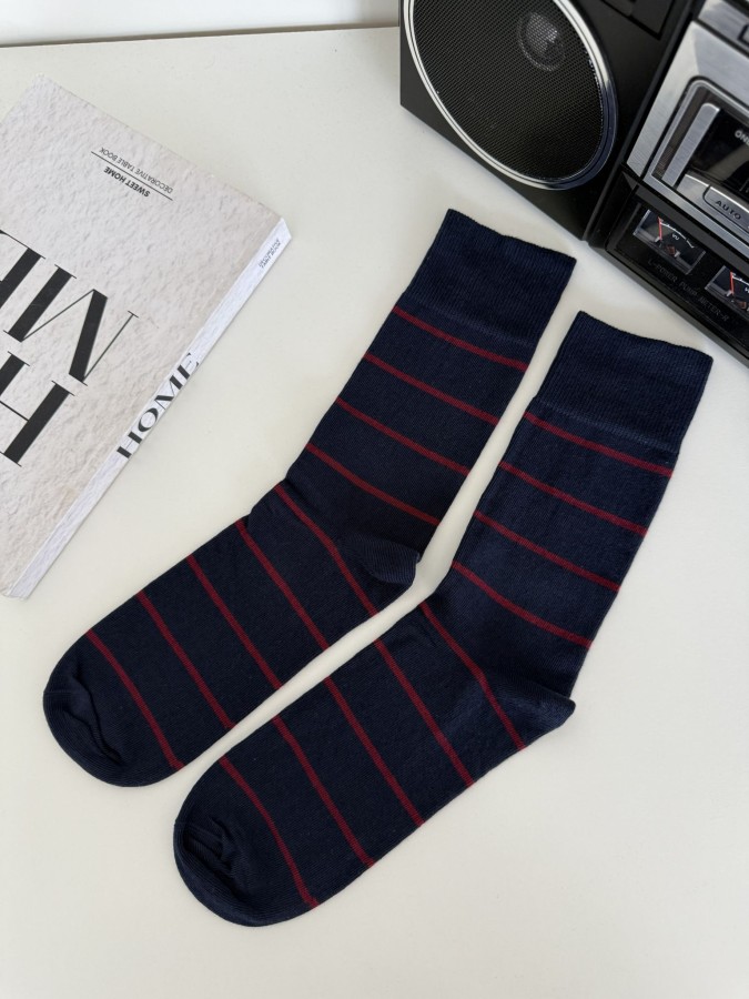Men's Thin stripes pattern socks  0125.148