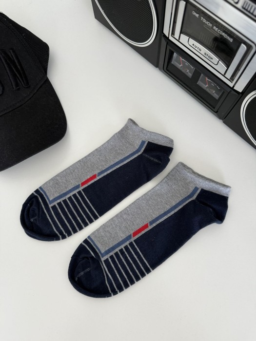 Men's model 028 pattern low ankle socks 0170.028