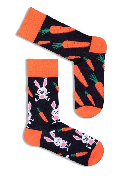 Men's Rabbits & Carrots pattern socks 0125.019