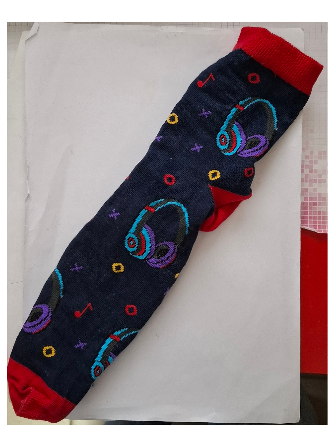 Men's Headphones pattern short socks 1153.052