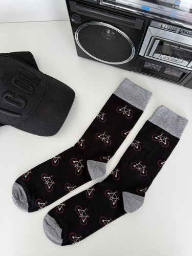 Men's Bicycles pattern socks 0125.149