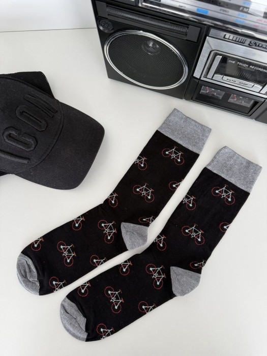 Men's Bicycles pattern socks 0125.149