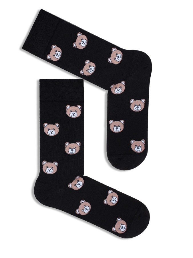 Men's Teddy Bear's head pattern socks 0125.033