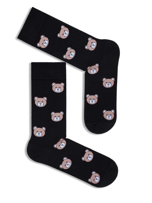 Men's Teddy Bear's head pattern socks 0125.033