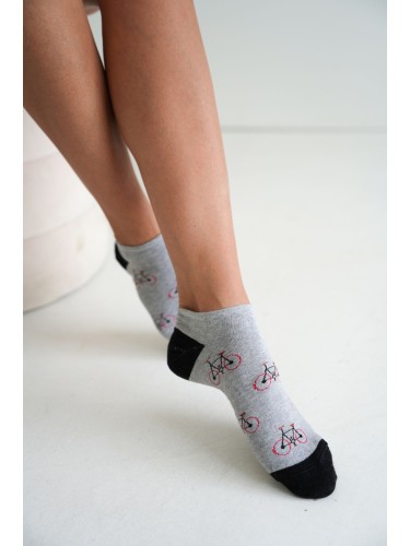 Women's Bicycles pattern low ankle socks 1146.095