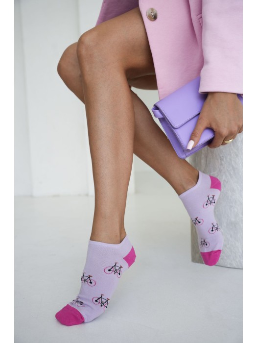 Women's Bicycles pattern low ankle socks 1146.095