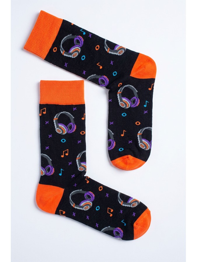 Men's Headphones pattern socks 0125.152