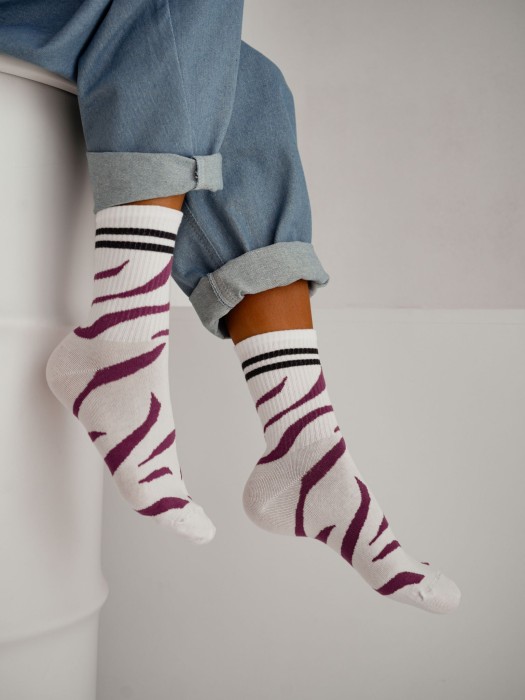 Women's socks Zebra & Stripes 0200.255