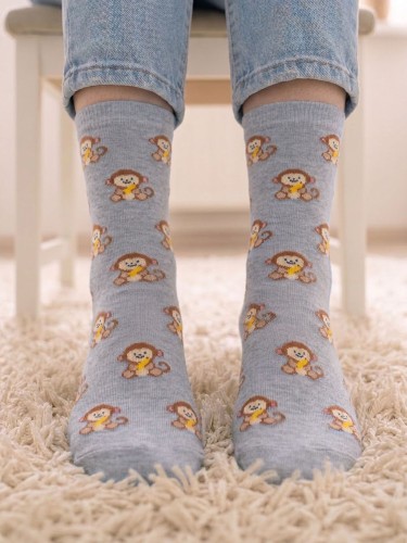 Children's socks Monkeys with bananas 1184.068