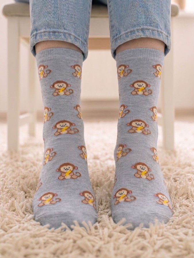 Children's socks Monkeys with bananas 1184.068