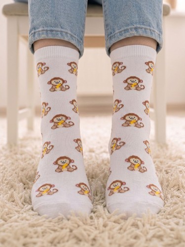 Children's socks Monkeys with bananas 1184.068 2