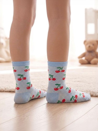 Skarpetki dziecięce Wiśnie z paskami 1184.069 2