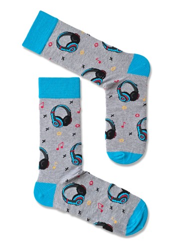Men's Headphones pattern socks 0125.152 2