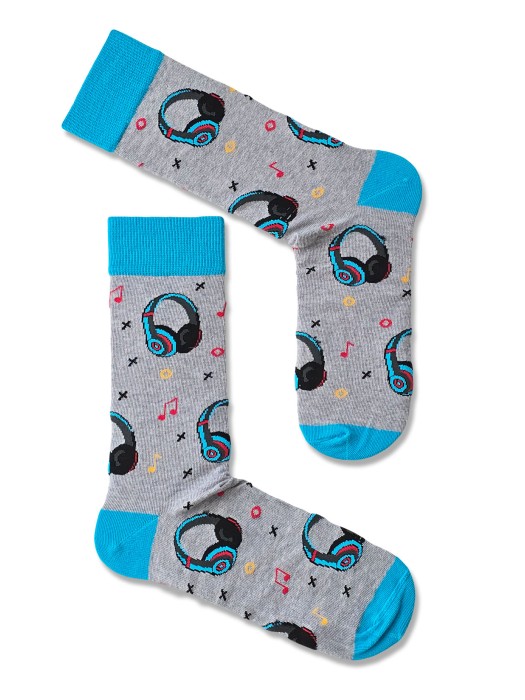 Men's Headphones pattern socks 0125.152