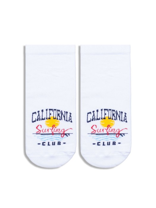 Men's California pattern low ankle socks 001.1108