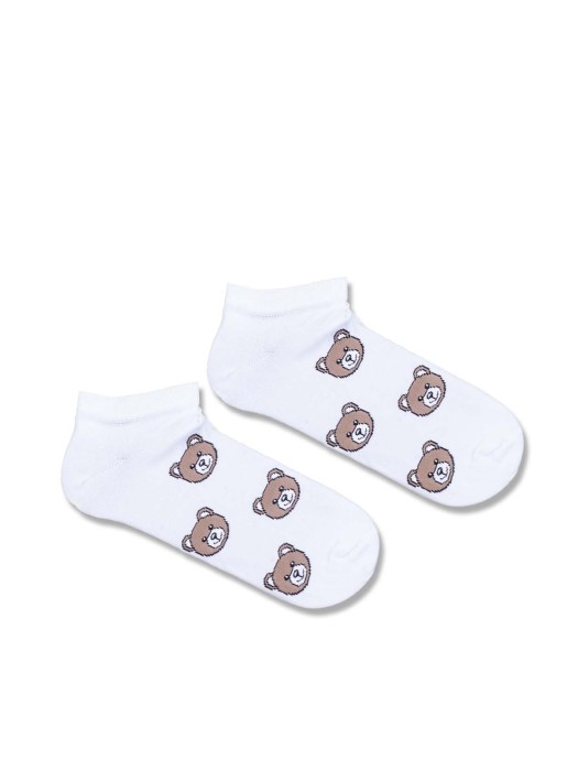 Men's Teddy Bear's head pattern low ankle socks 003.1108