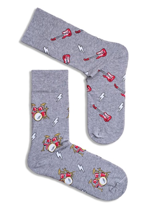 Men's Guitars & Drums pattern socks 0125.080