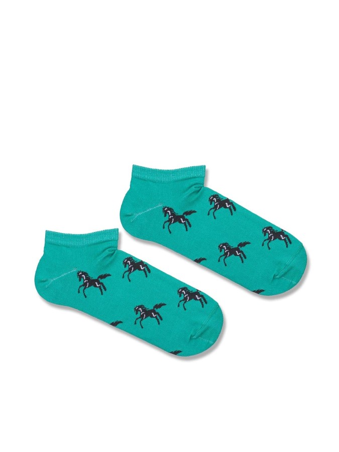 Men's Horses pattern low ankle socks 004.1108