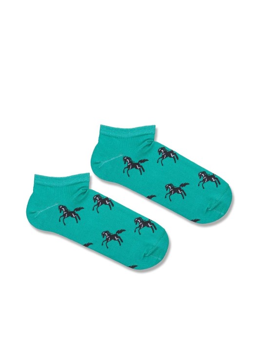 Men's Horses pattern low ankle socks 004.1108