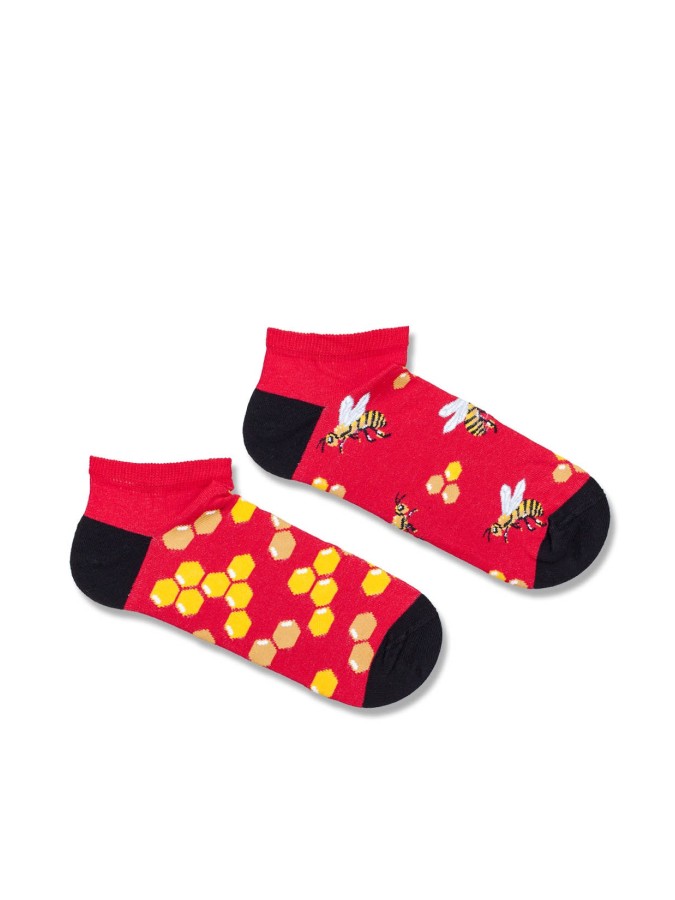 Men's Bee pattern low ankle socks 009.1108