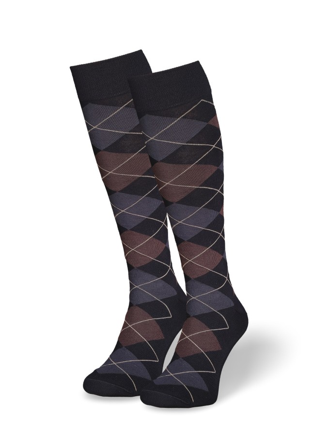 Men's cotton knee socks Diamond 0194.002