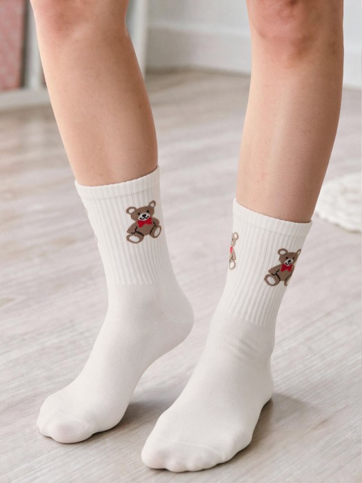 Children's socks Bear with a bow tie 1184.072