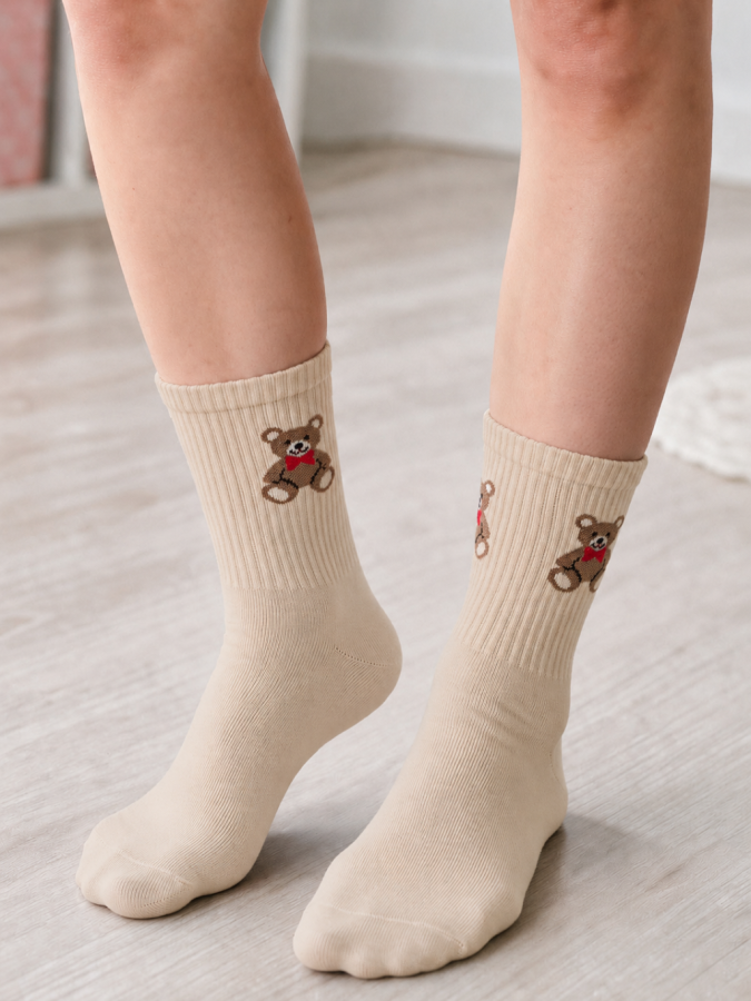 Children's socks Bear with a bow tie 1184.072