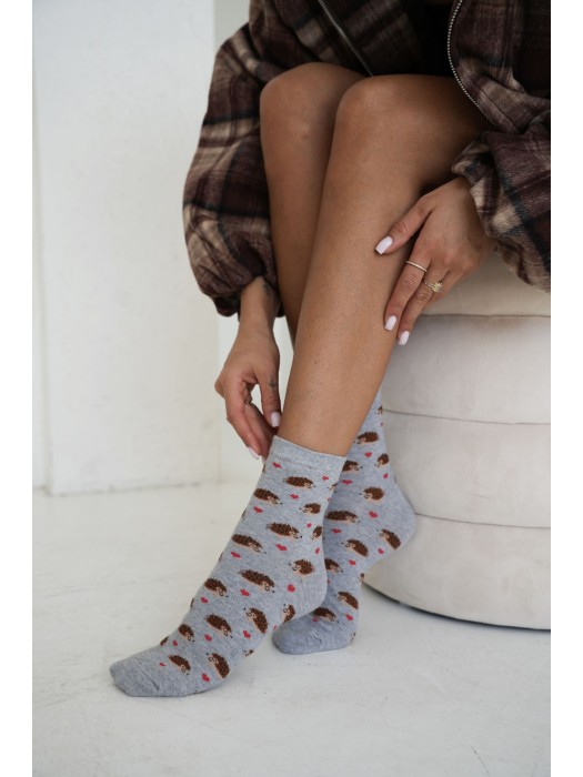 Women's socks Hedgehogs & little hearts 0200.254