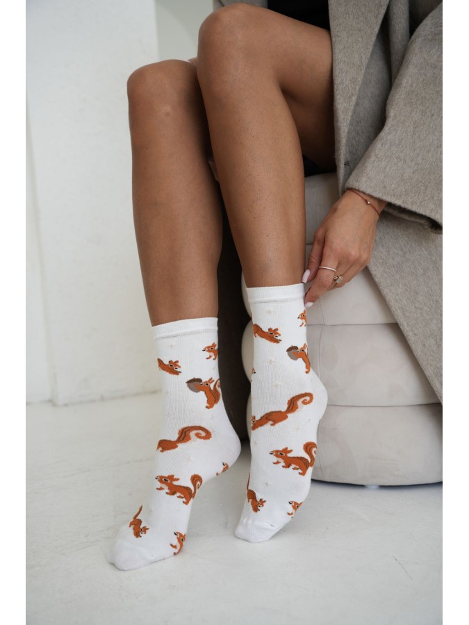 Women's socks Squirrels & stars 0200.260
