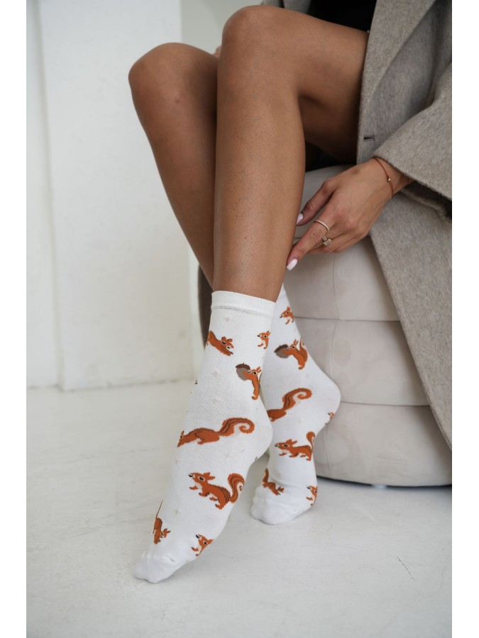 Women's socks Squirrels & stars 0200.260