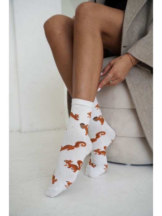 Women's socks Squirrels & stars 0200.260