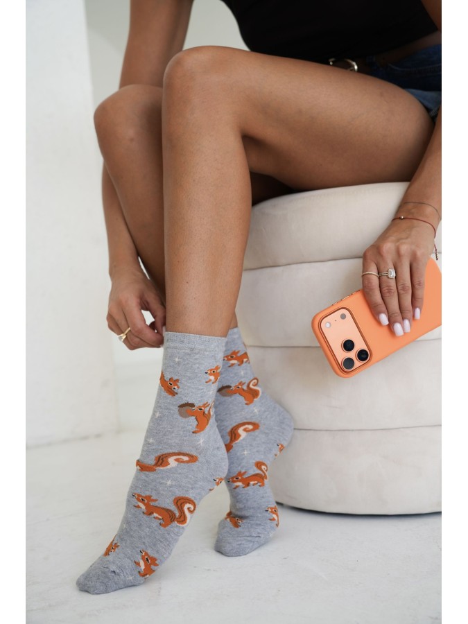 Women's socks Squirrels & stars 0200.260