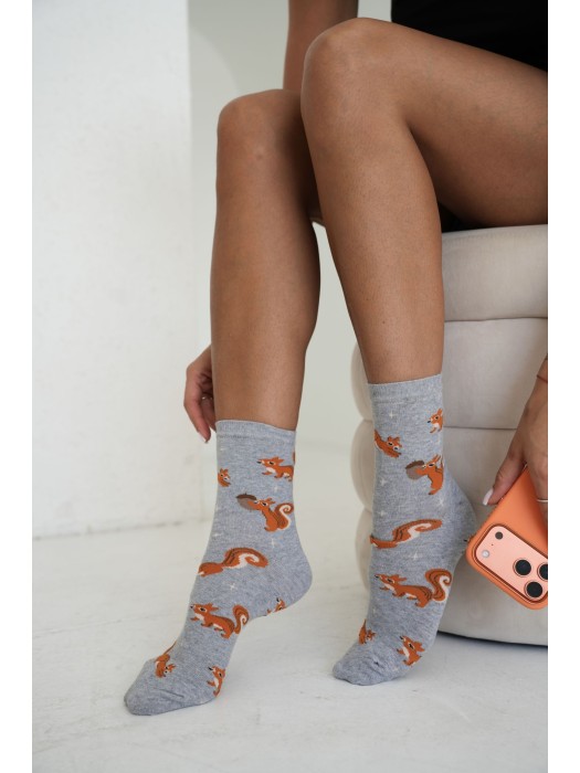 Women's socks Squirrels & stars 0200.260