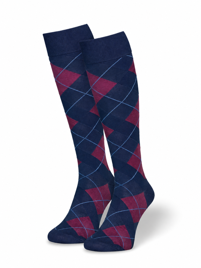 Men's cotton knee socks Diamond 0194.002