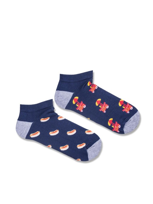 Men's Hot dog pattern low ankle socks 011.1108